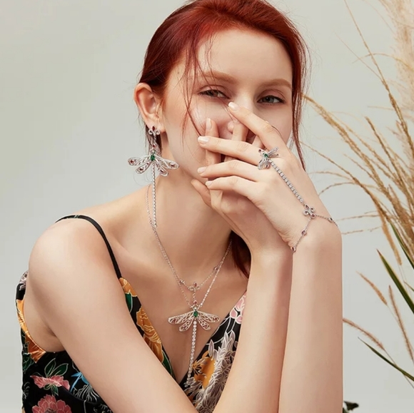 💎NEW💎PLATINUM PLATED FINGER BRACELET - Picture 6 of 7